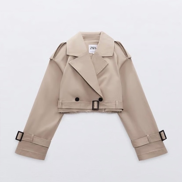Zara Jackets & Blazers - Zara NWT cropped trench coat jacket